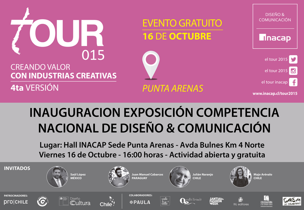 Festival internacional de diseño reúne a destacados expositores y creativos en INACAP Punta Arenas