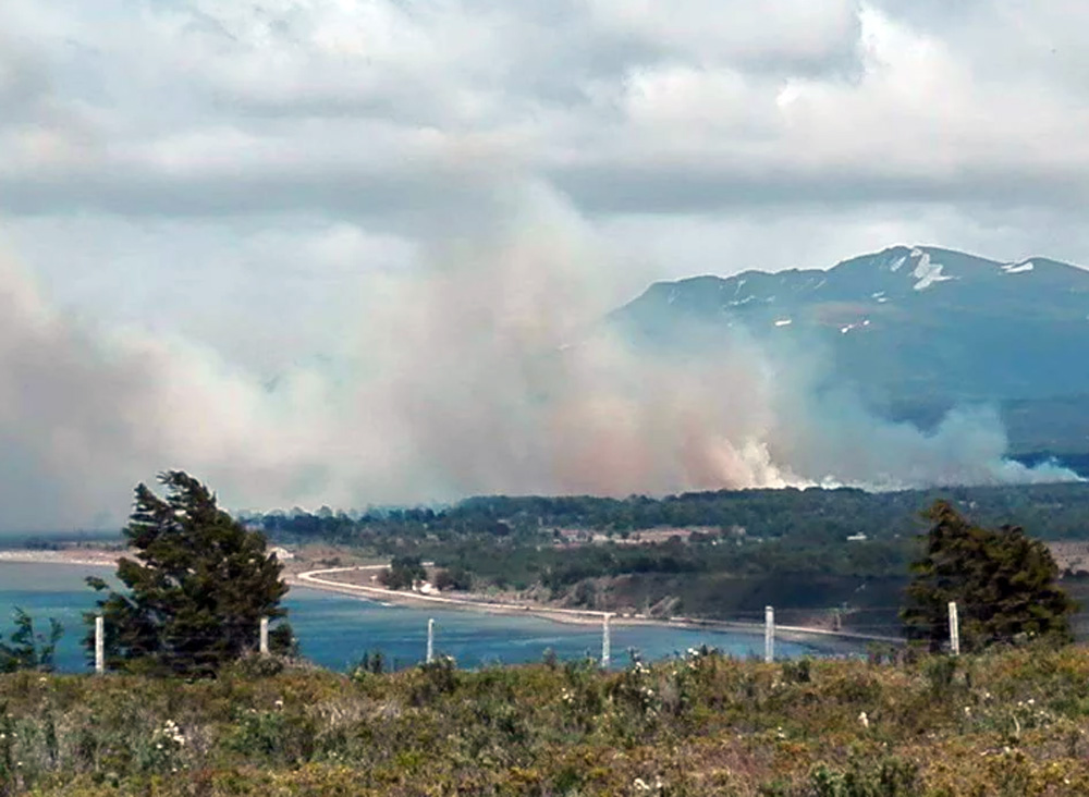 Alerta amarilla por incendio forestal en el sector de San Juan