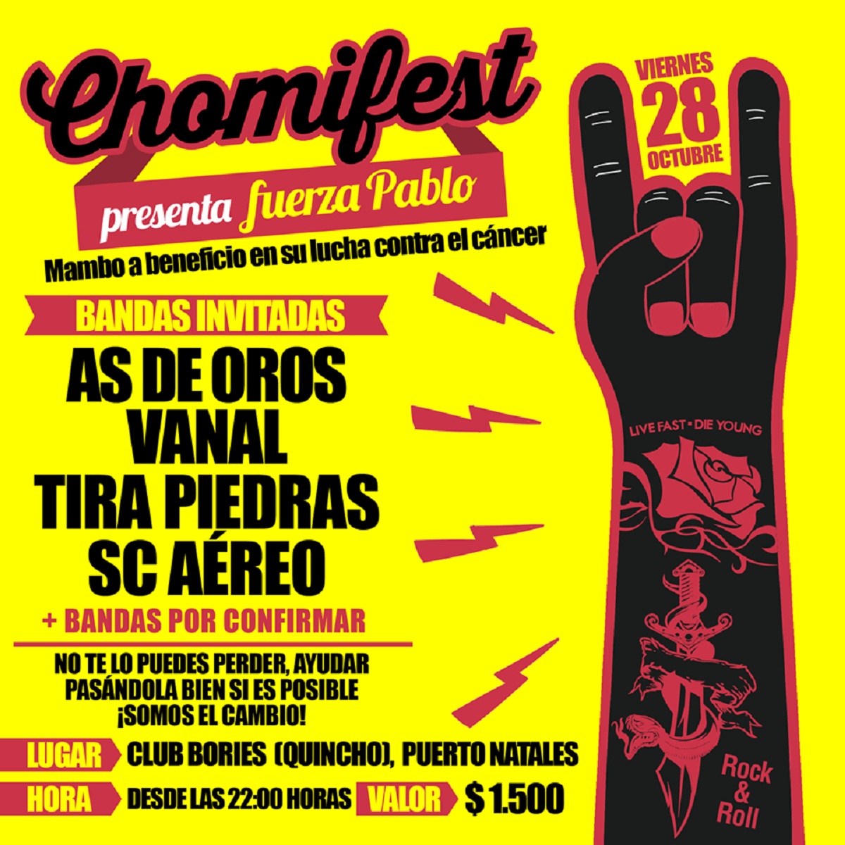 «Chomifest», festival solidario contra el cáncer