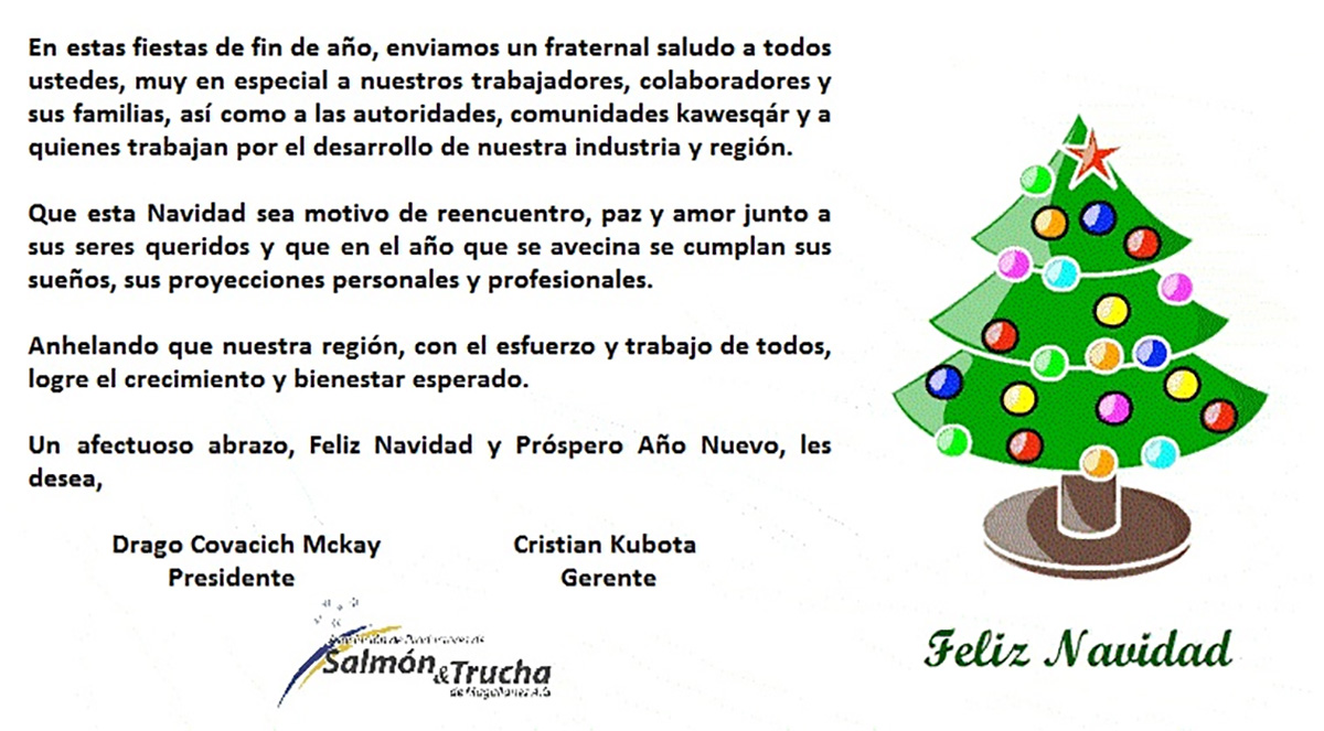 Saludo de Navidad y Próspero Año Nuevo – Asociación de Salmonicultores de Magallanes