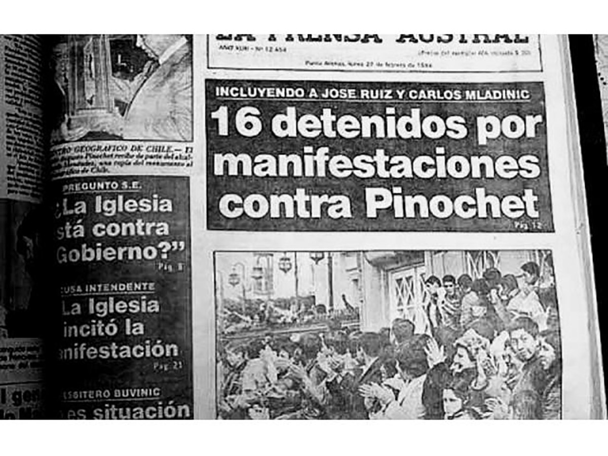 Un 26 de febrero de 1984 Punta Arenas sale a la calle a repudiar la visita de Pinochet