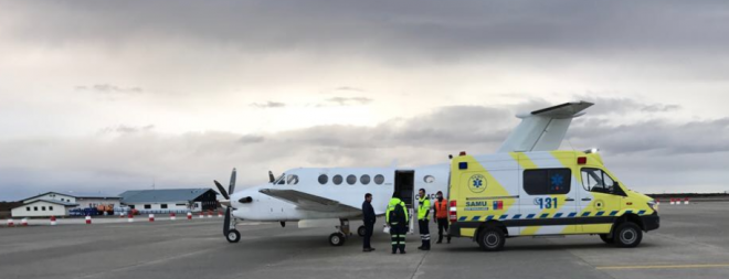 Servicio de Salud Magallanes destaca operativos de aeroevacuación en la región