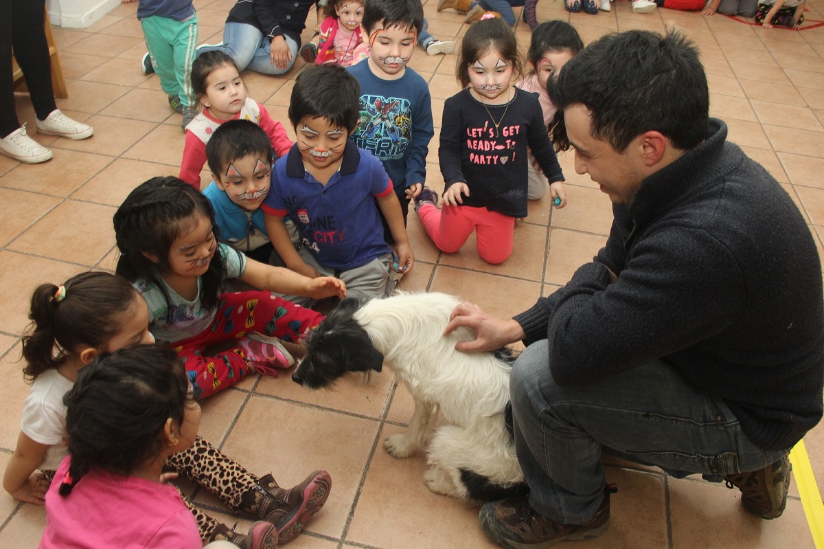 Perrita que estuvo en el canil municipal de Punta Arenas encontró un hogar gracias a niñas y niños del Jardín Infantil “Padre Alberto Hurtado”