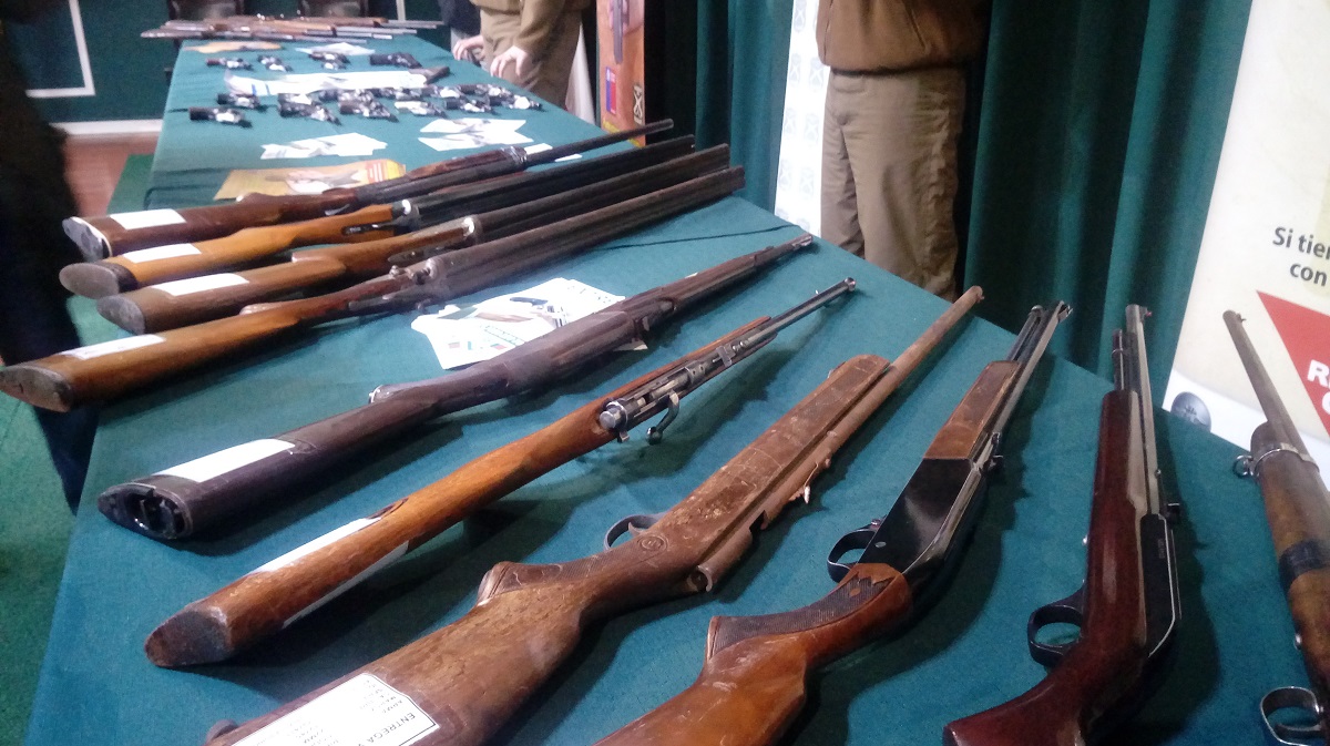 Unas 53 armas de fuego han sido entregadas voluntariamente en lo que va del año a Carabineros