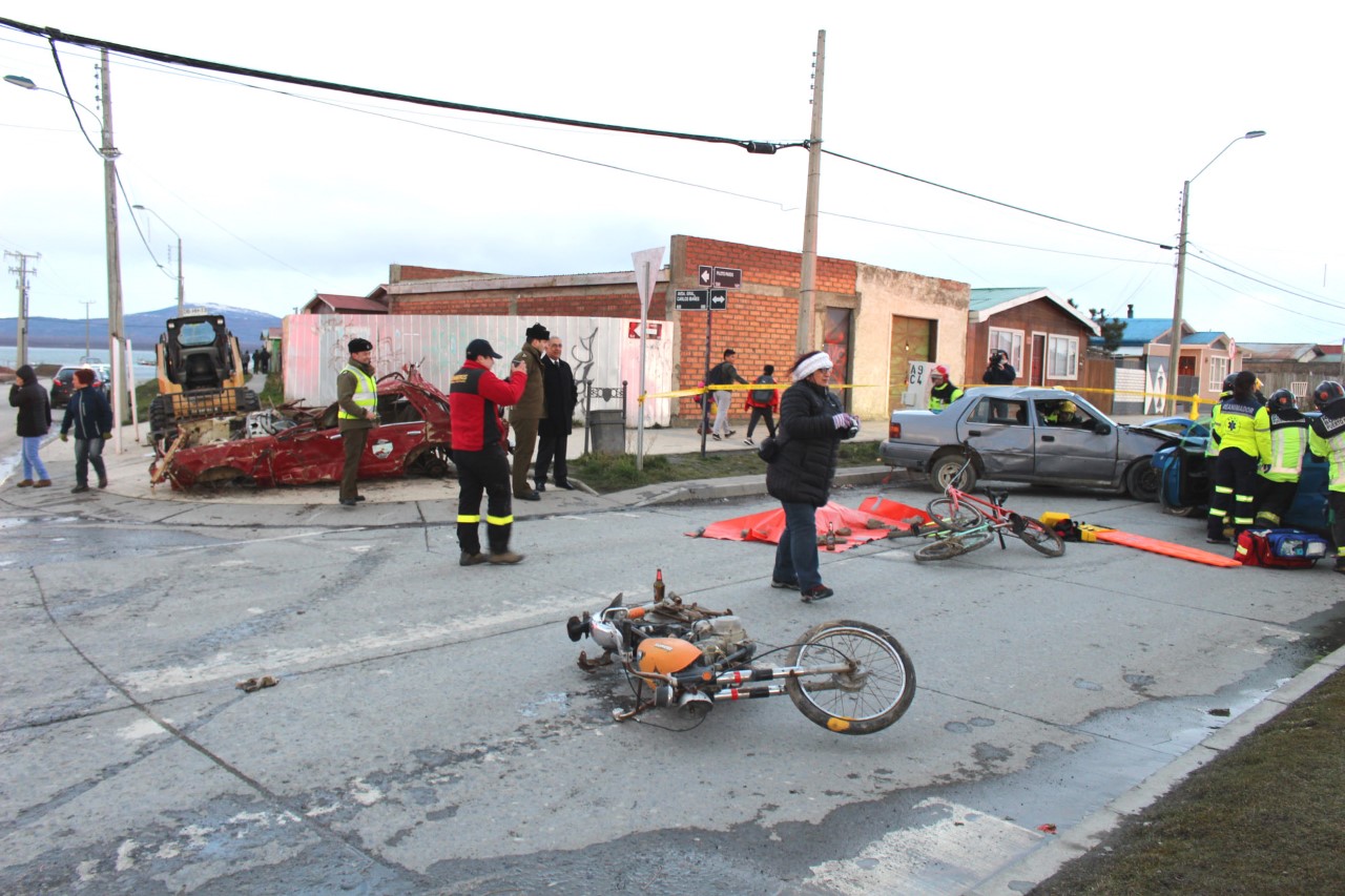 Simulacro preventivo de accidente del tránsito se efectuó en Puerto Natales