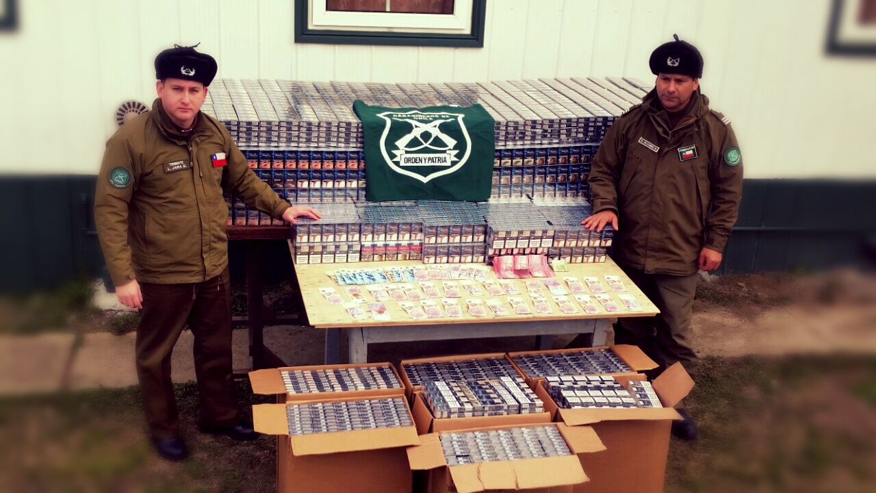 Custro sujetos detenidos por contrabandear más de 12 mil cajetillas de cigarros argentinos