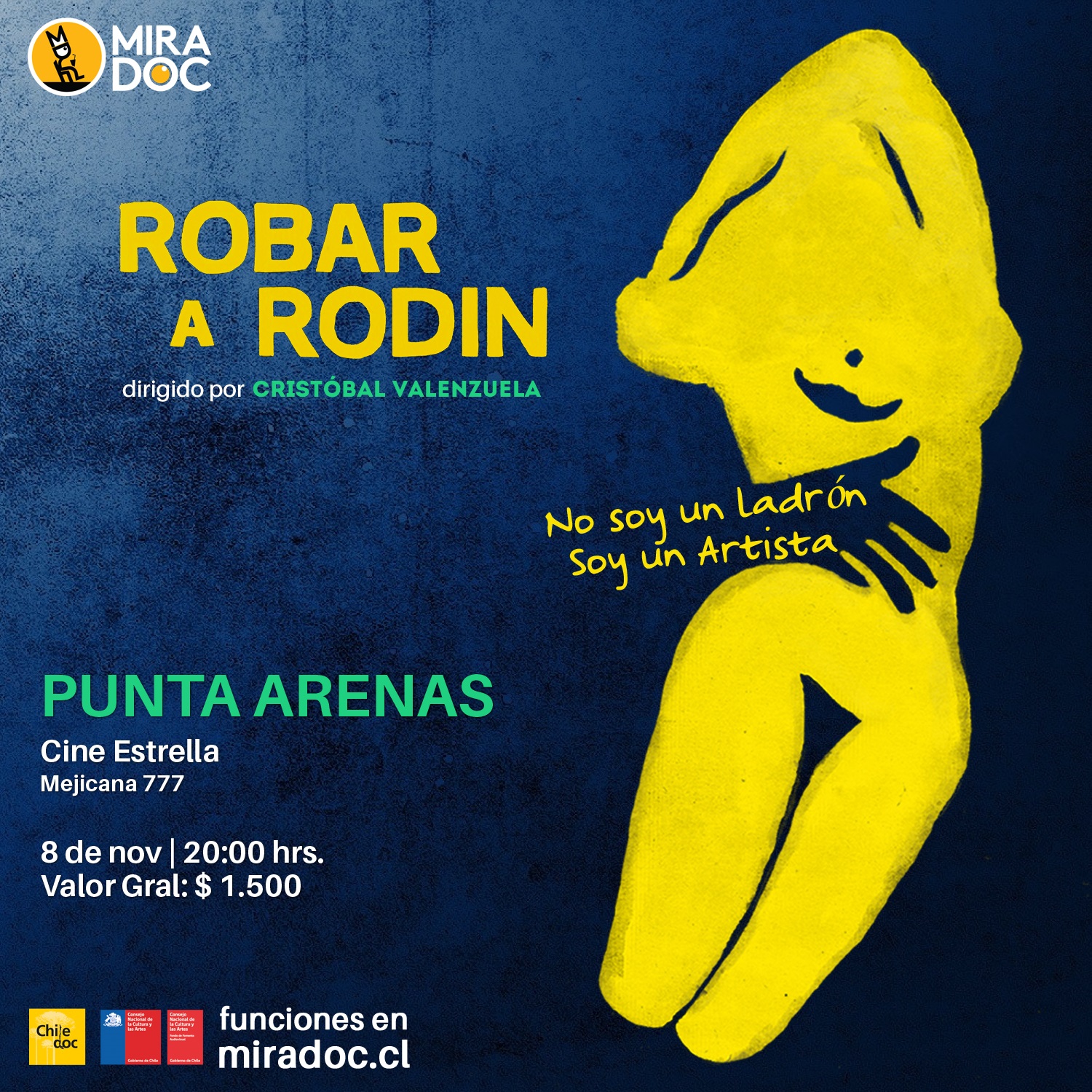 El 8 de noviembre se estrena en Punta Arenas documental «Robar a Rodin»