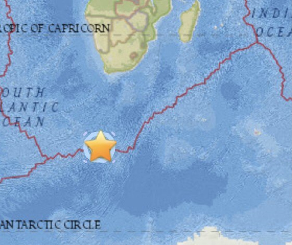 Sismo de magnitud 5.9 se registró en la placa Antártica a las 08.32 hs de hoy