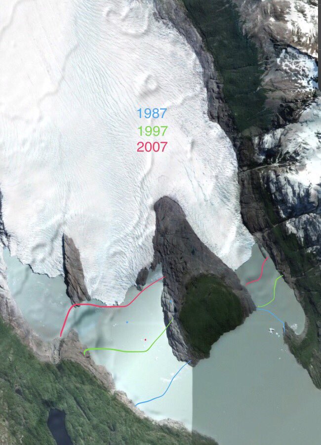 Preocupación por el retroceso de glaciares origina desprendimiento en Glaciar Grey en Ultima Esperanza