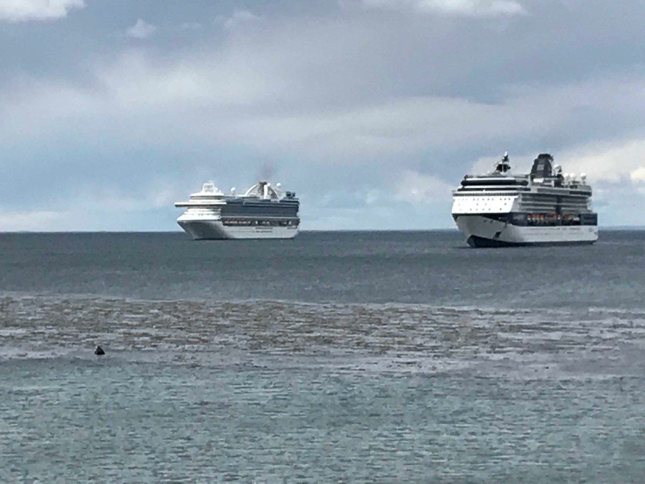 Dos grandes cruceros turísticos trajeron más de 6.700 visitantes a Punta Arenas