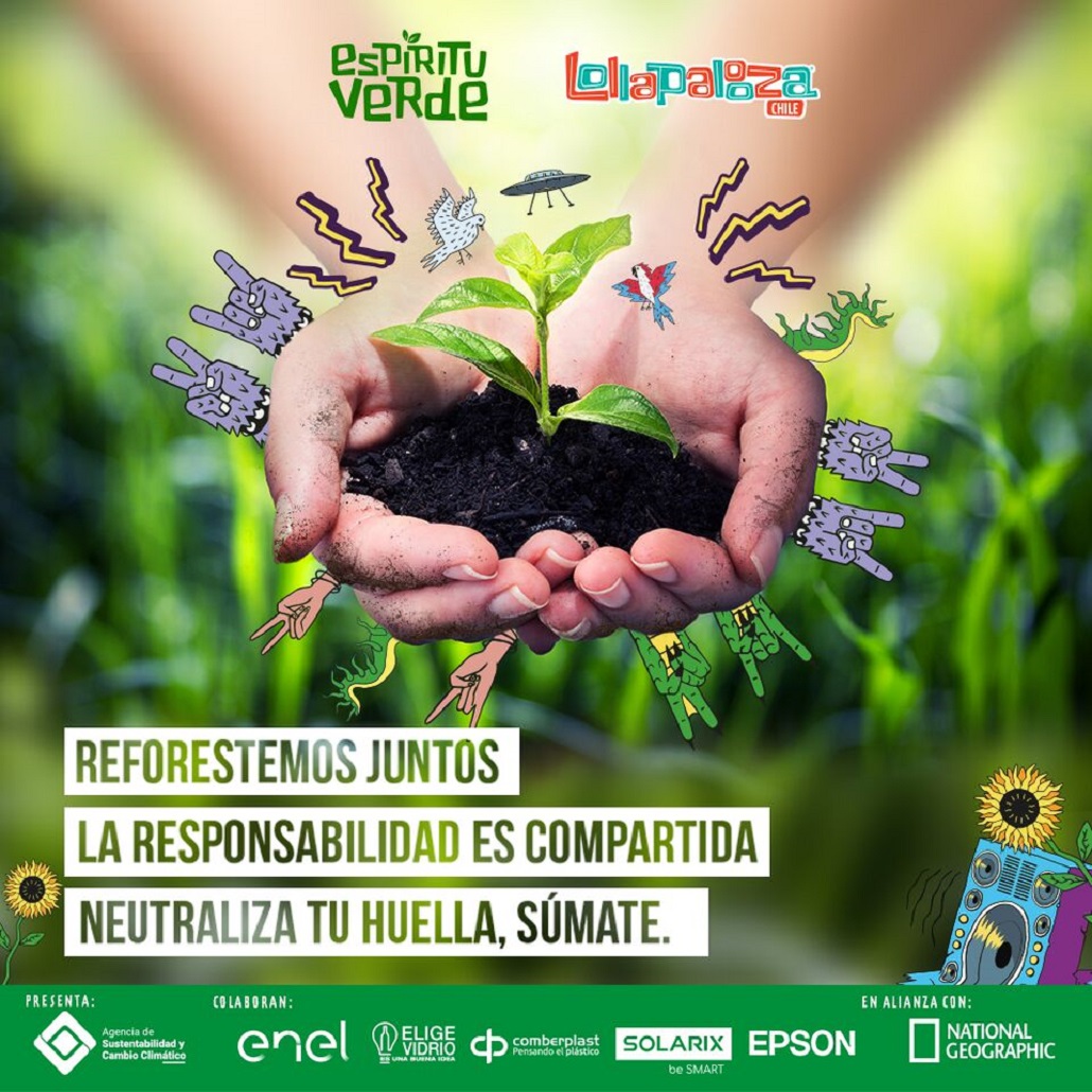 Lollapalooza Chile y la Agencia de Sustentabilidad y Cambio Climático lanzan campaña de reforestación