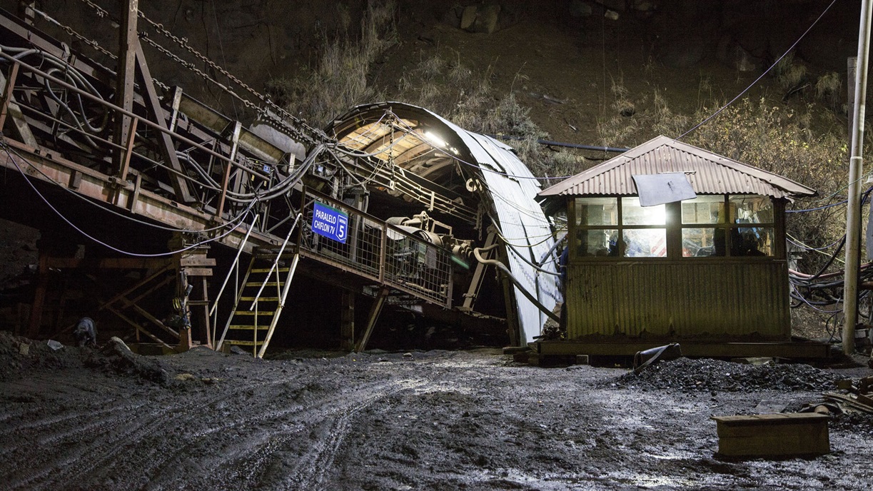 Mineros chilenos se solidarizan con los mineros en huelga en Rio Turbio, Santa Cruz, Argentina