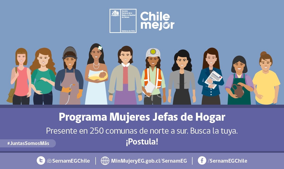 Continúa abierto a inscripciones el Programa Mujeres Jefas de Hogar