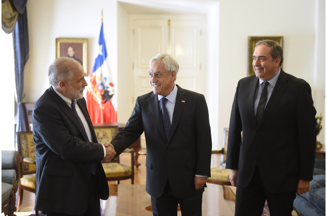 Presidente y VicePresidente del Senado se reúnen con el Presidente Piñera