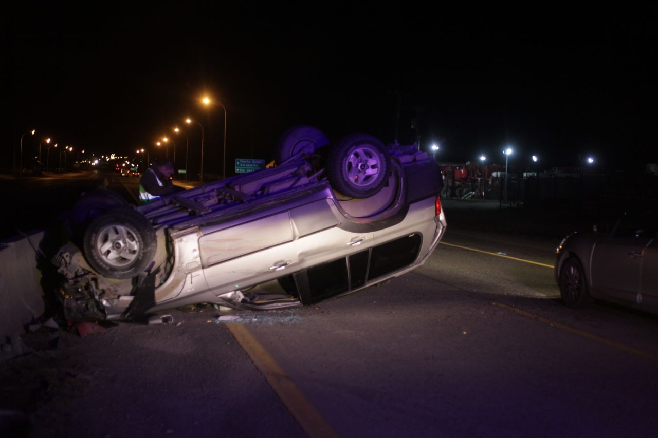 Tres lesionados leves en accidente vial anoche en Ruta Norte