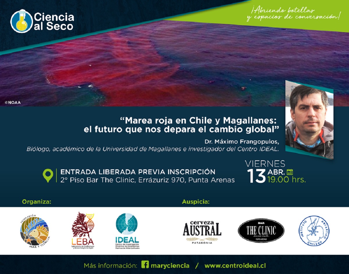 Abierta a la comunidad: En Punta Arenas experto dará charla sobre marea roja y cambio climático