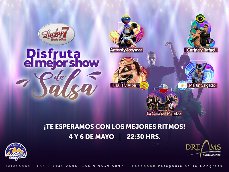 Show Salsa en Casino Dreams el miércoles 2 y viernes 4 de mayo