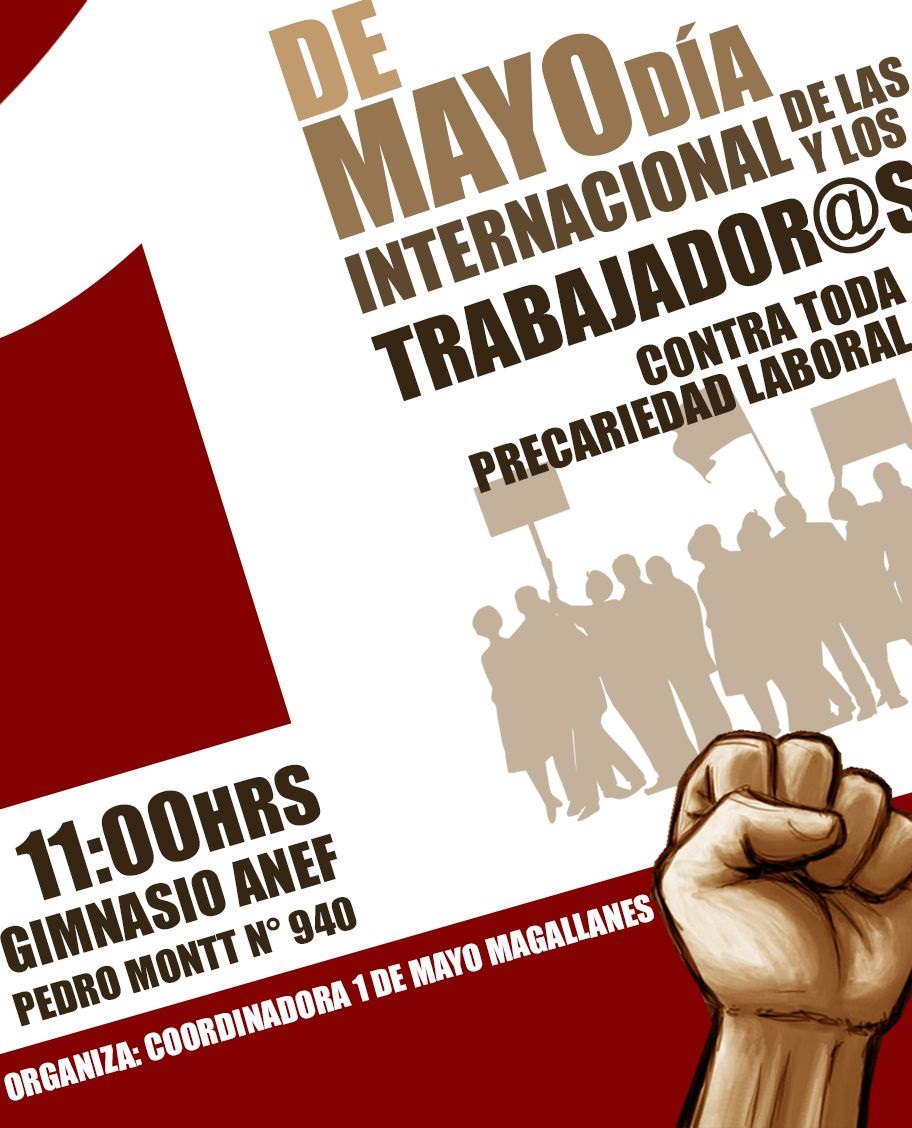 En el gimnasio ANEF se realiza hoy el acto de conmemoración del 1º de Mayo en Punta Arenas