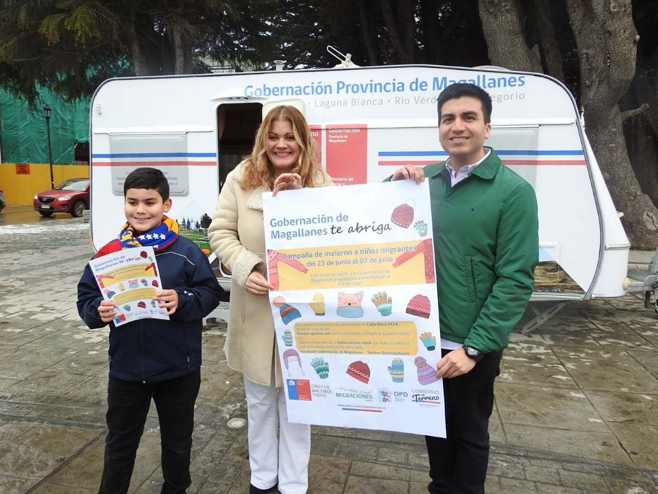 Gobernación de Magallanes lidera campaña de invierno para niños extranjeros