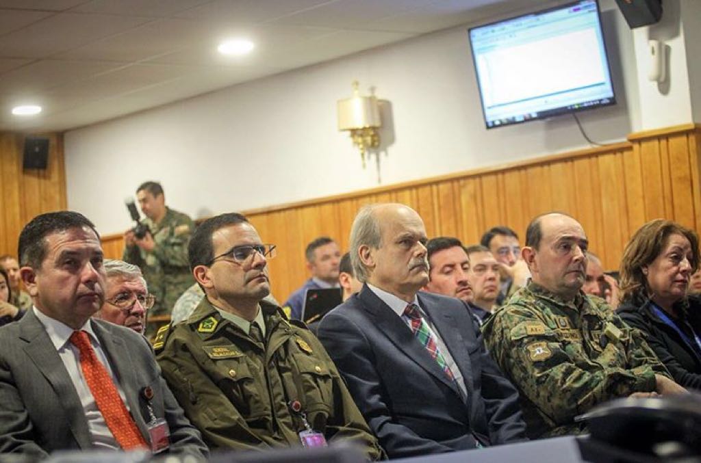 Simulacro de emergencia y catastrofes se efectuó en el Comando Conjunto Austral con la presencia de autoridades regionales