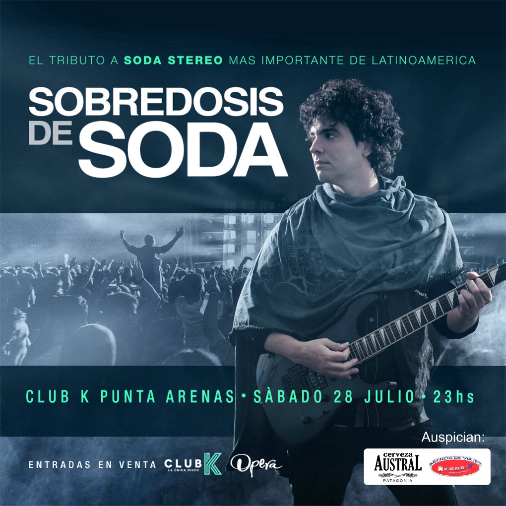 Esta semana se presenta Sobredosis de Soda en Punta Arenas en su gira “Un viaje en el tiempo”
