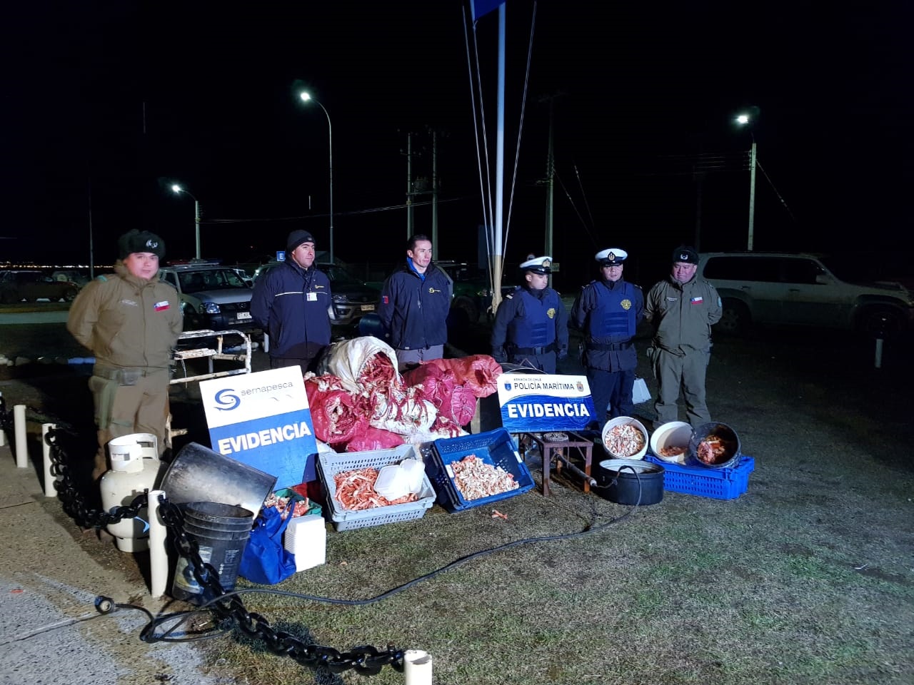 Detectan planta clandestina y 393 kilos de centolla en sector Santa María cerca de Porvenir