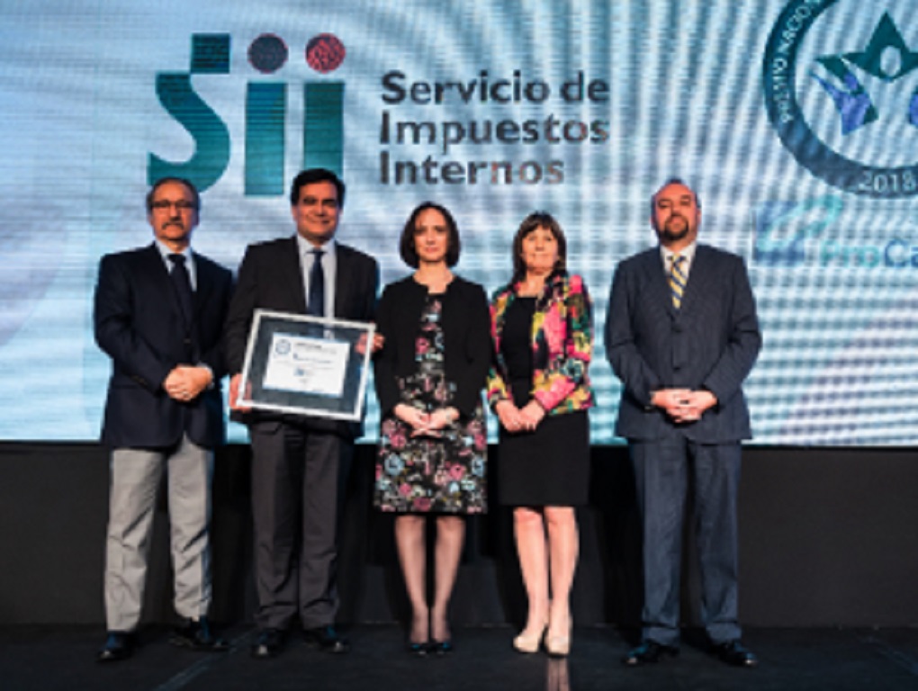 Servicio de Impuestos Internos fue distinguido por los contribuyentes con el primer lugar en el Premio Nacional de Satisfacción de Clientes ProCalidad 2018