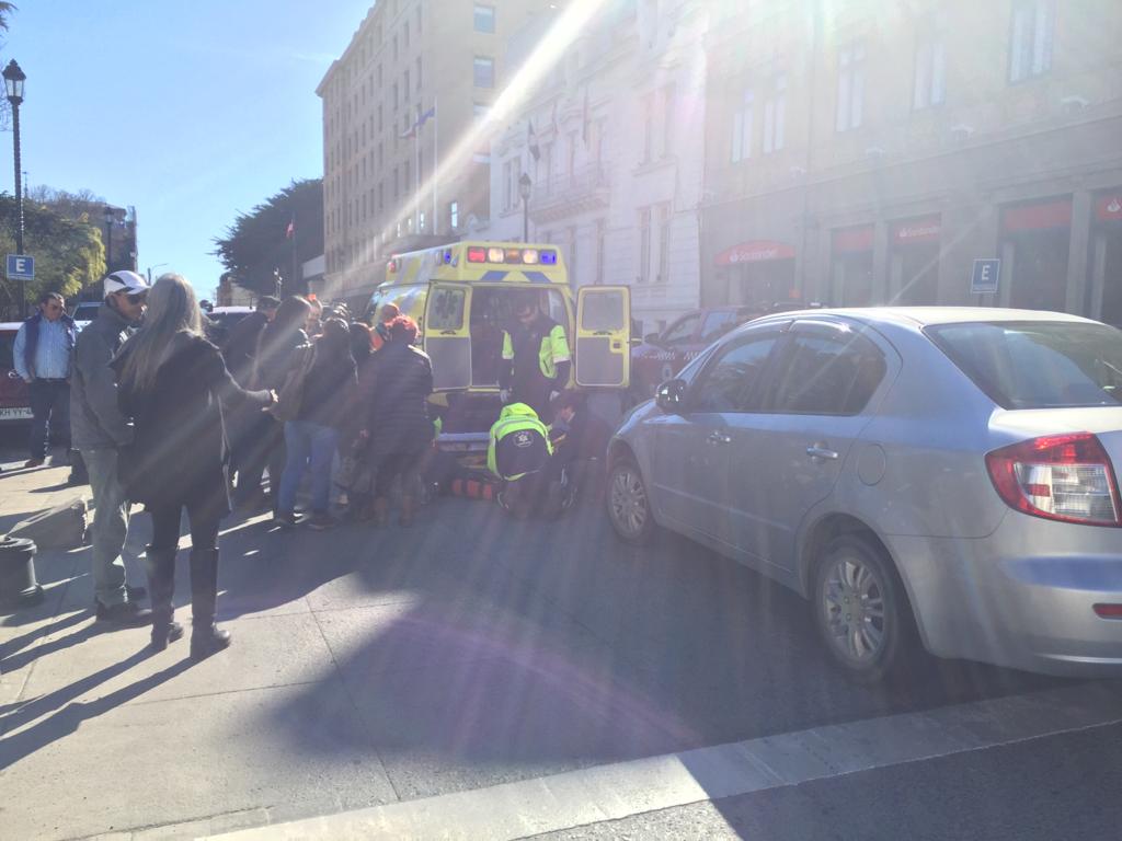 Un atropello con tres lesionados se produjo esta mañana en el centro de Punta Arenas