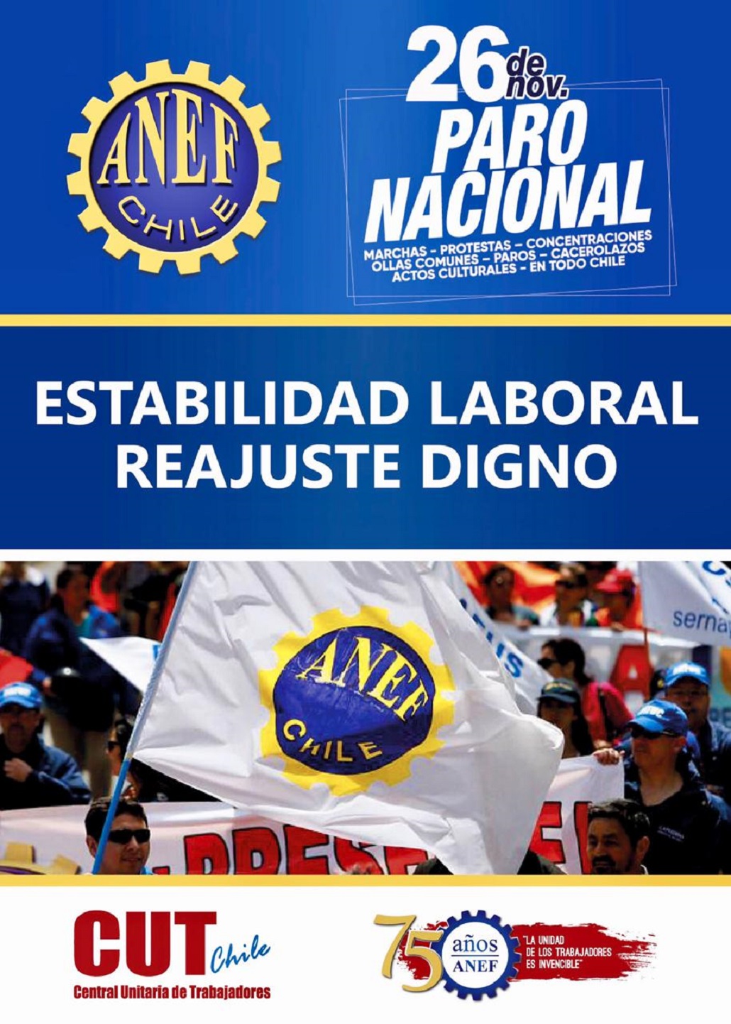 Funcionarios Públicos realizan hoy paro de actividades en toda la región