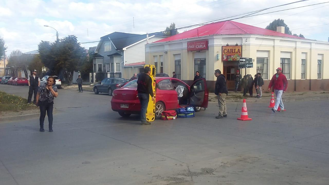 Colisión esta tarde en el Barrio Sur de Punta Arenas