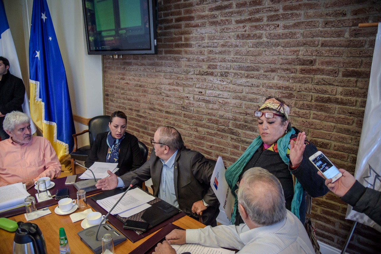 Suspenden sesión plenaria del CORE ante interpelación de una dirigenta social e ingresa Carabineros al recinto