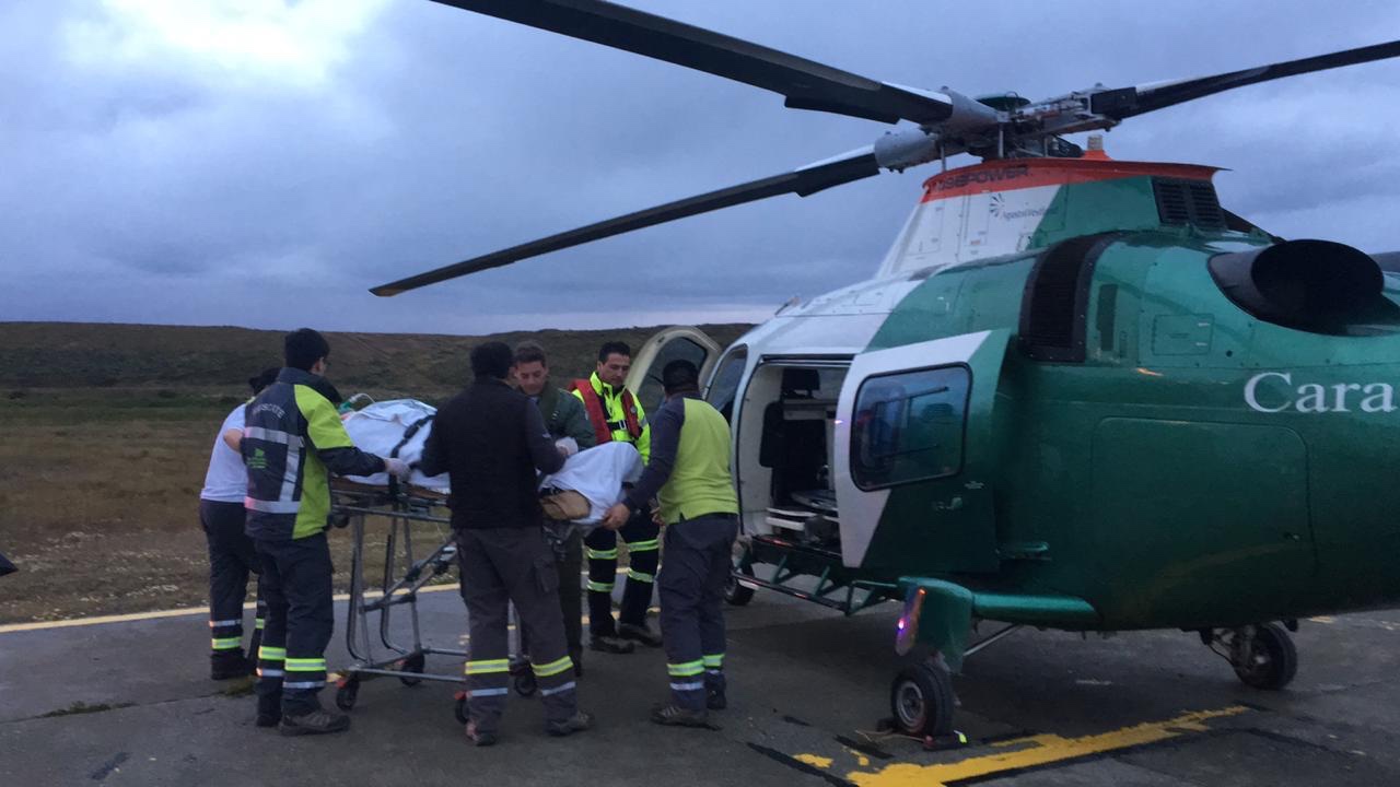 Grave fue trasladado capataz de estancia tras volcar en Tierra del Fuego