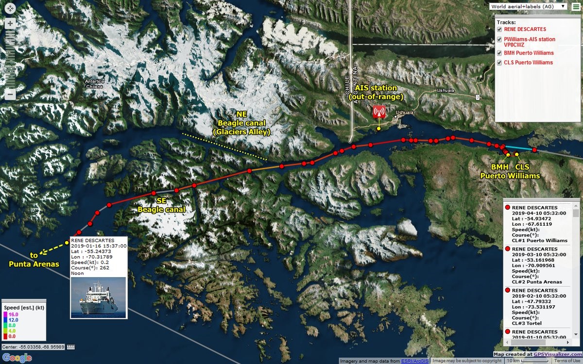 Buque «Descartes» que realiza tendido de cable submarino de fibra óptica sale a alta mar en el Pacífico Sur