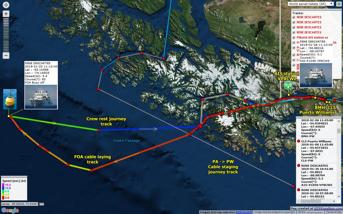 Buque «Descartes» que realiza tendido del cable submarino de Fibra Optica regresa a Puerto Williams