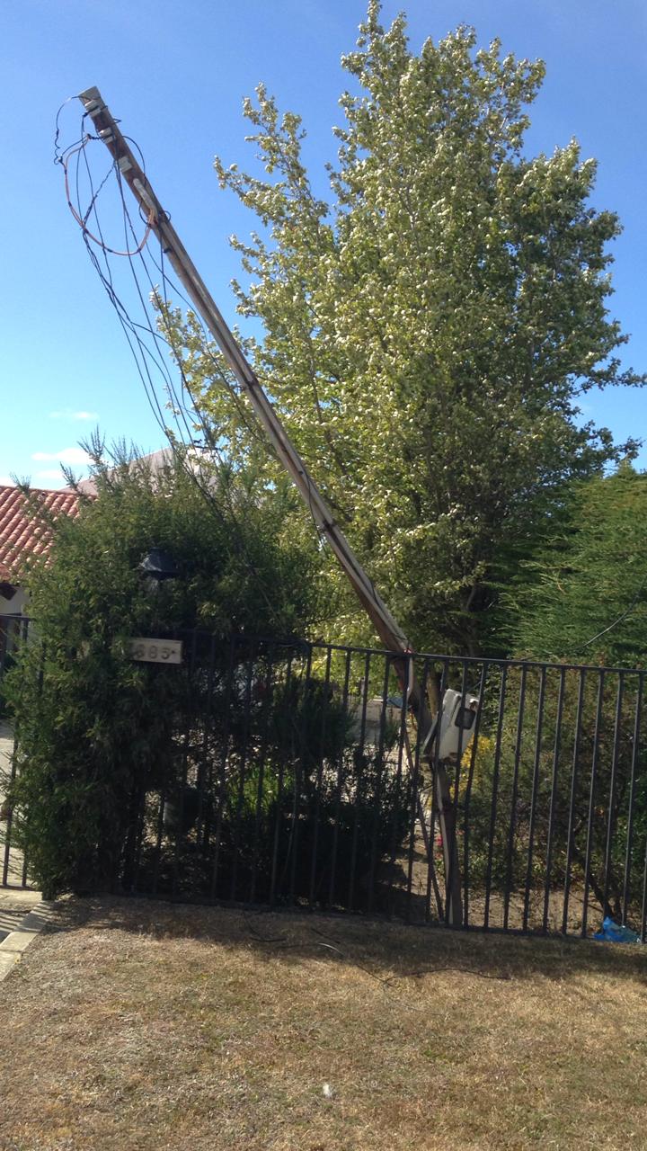 Corte de suministro eléctrico afecta al sector Río de los Ciervos al sur de Punta Arenas