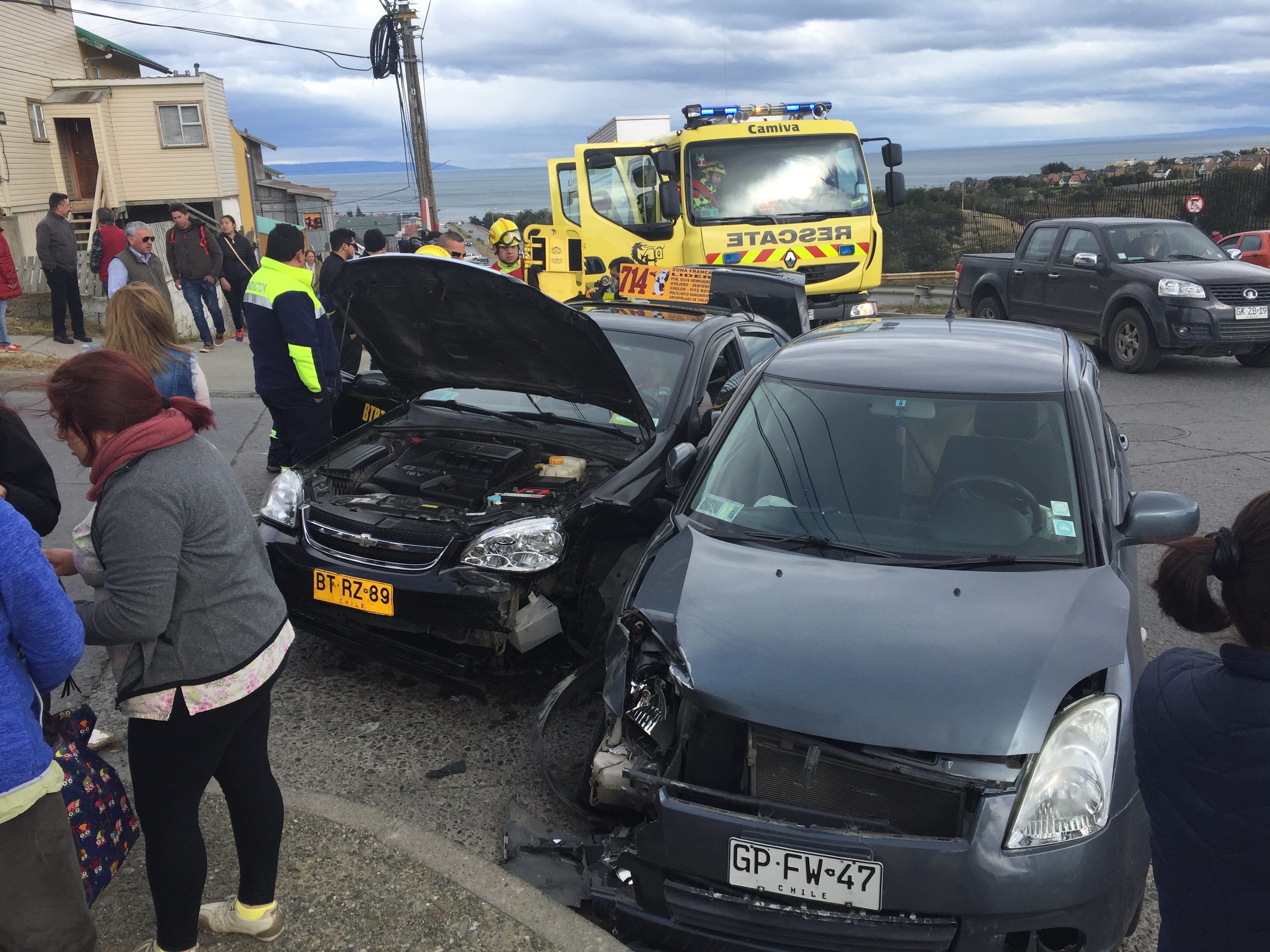 Dos lesionados fue el saldo de una colisión en el sector sur de Punta Arenas