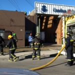 Dos incendios en medio de fuertes rachas de vientos debieron enfrentar durante este jueves voluntarios del Cuerpo de Bomberos