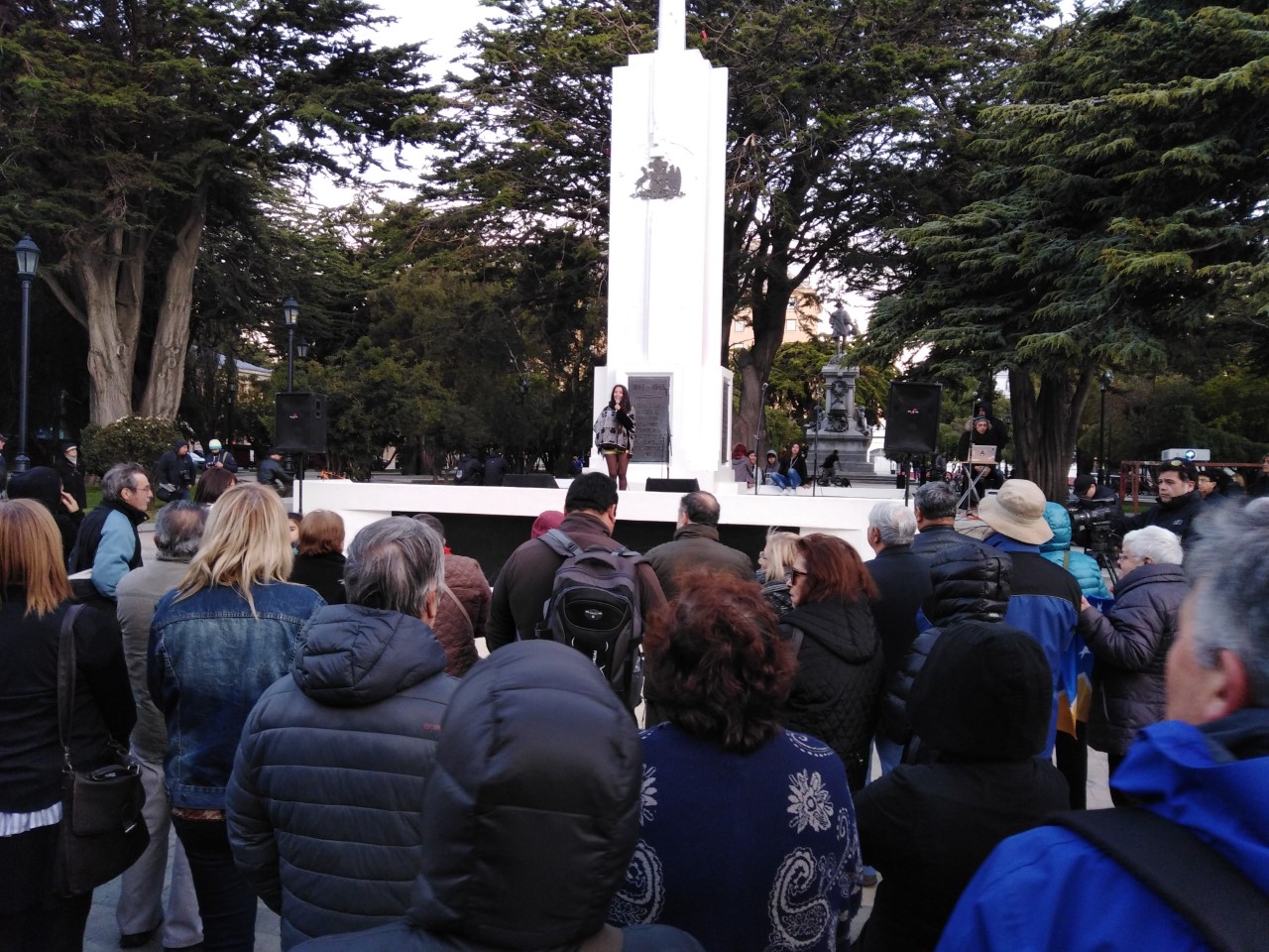 Conmemoran el 35° aniversario del Puntarenazo en la Plaza Muñoz Gamero de Punta Arenas