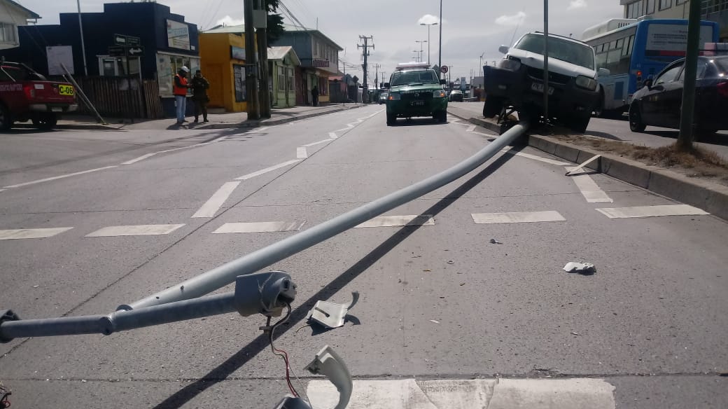 Accidente vehicular en población 18 de Septiembre