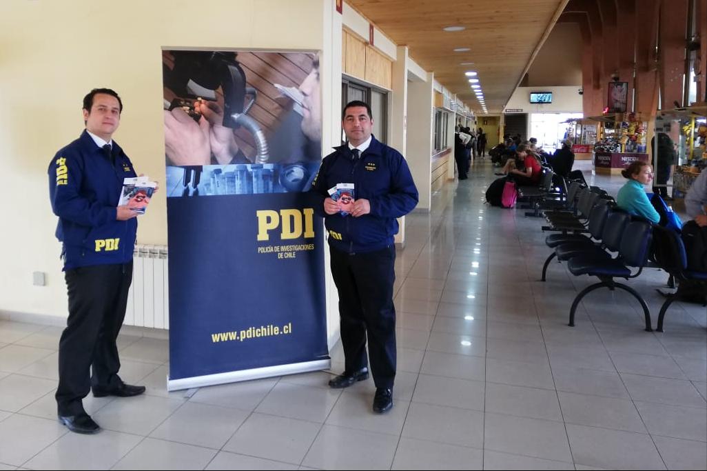 PDI Magallanes lanza campaña para quienes viajan al extranjero