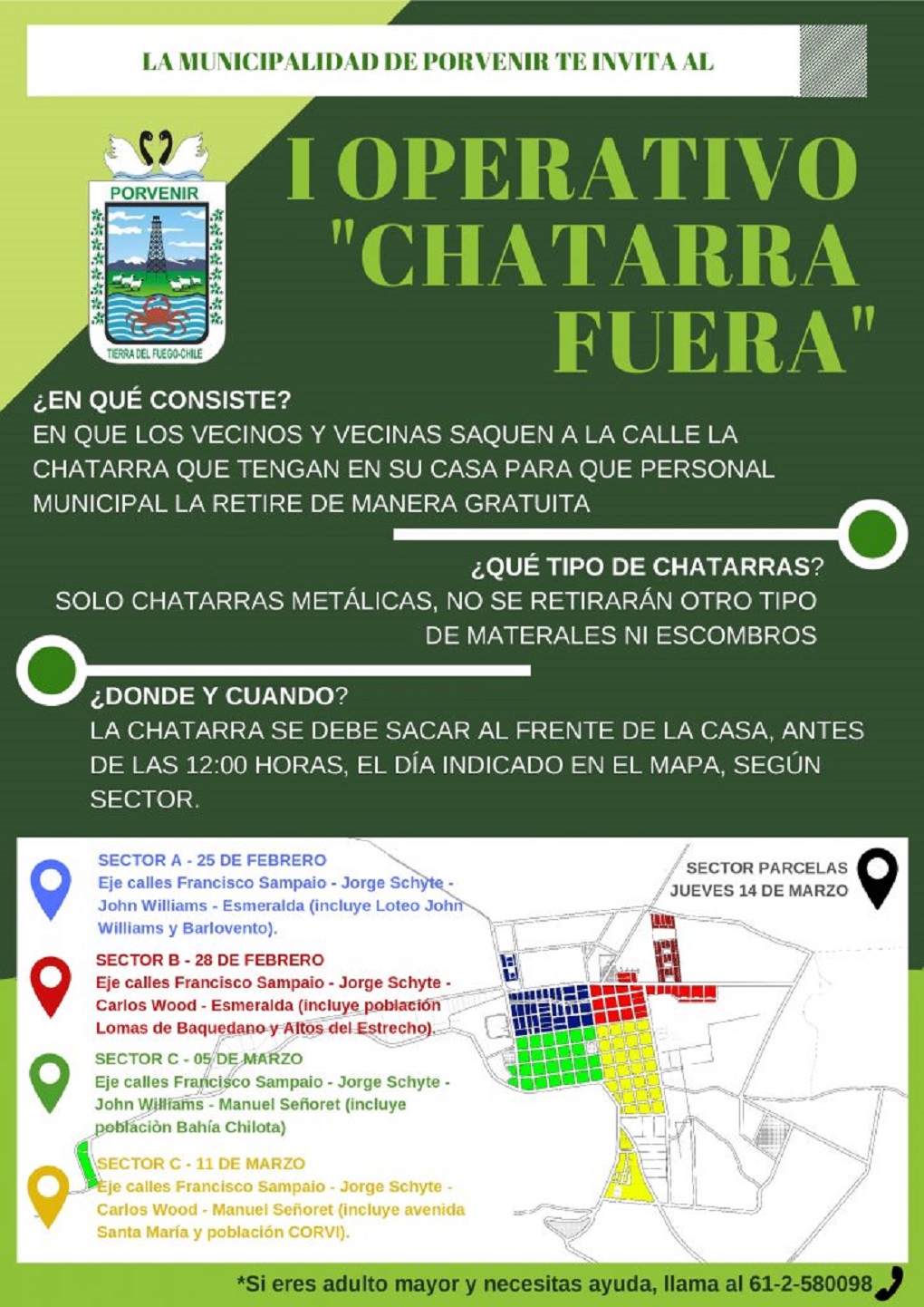Municipalidad de Porvenir realiza operativo CHATARRA FUERA
