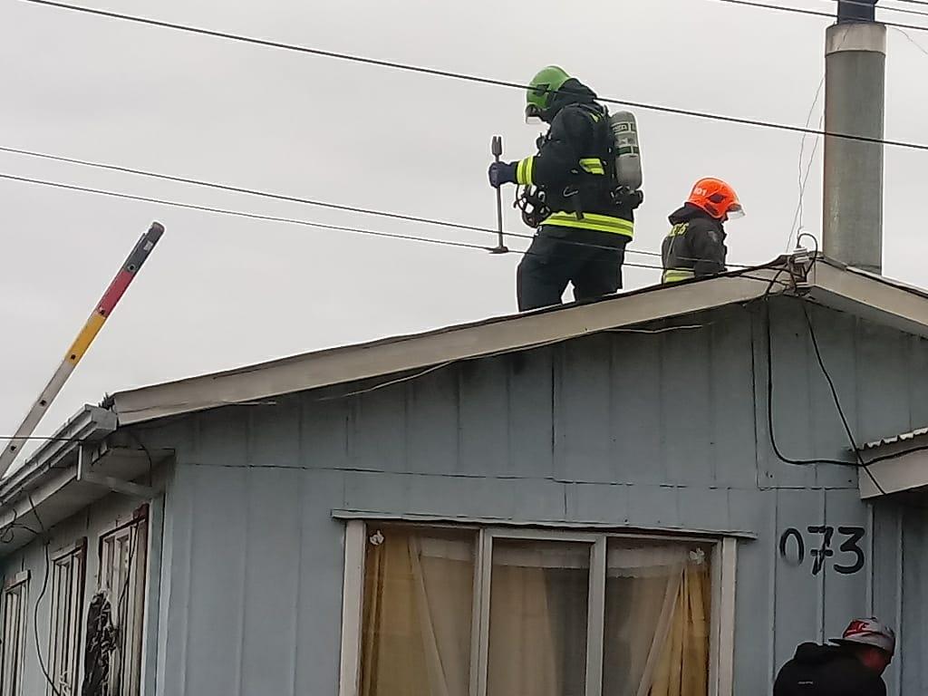 Principio de incendio afectó una vivienda en el sector de Villa Alfredo Lorca