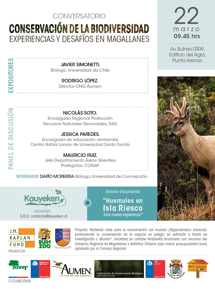 Conversatorio sobre conservación de la biodiversidad en Magallanes se efectuará este viernes 22