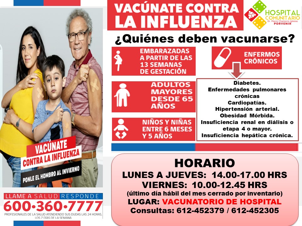 Municipalidad de Porvenir promueve campaña de Vacunación del Hospital Marco Chamorro