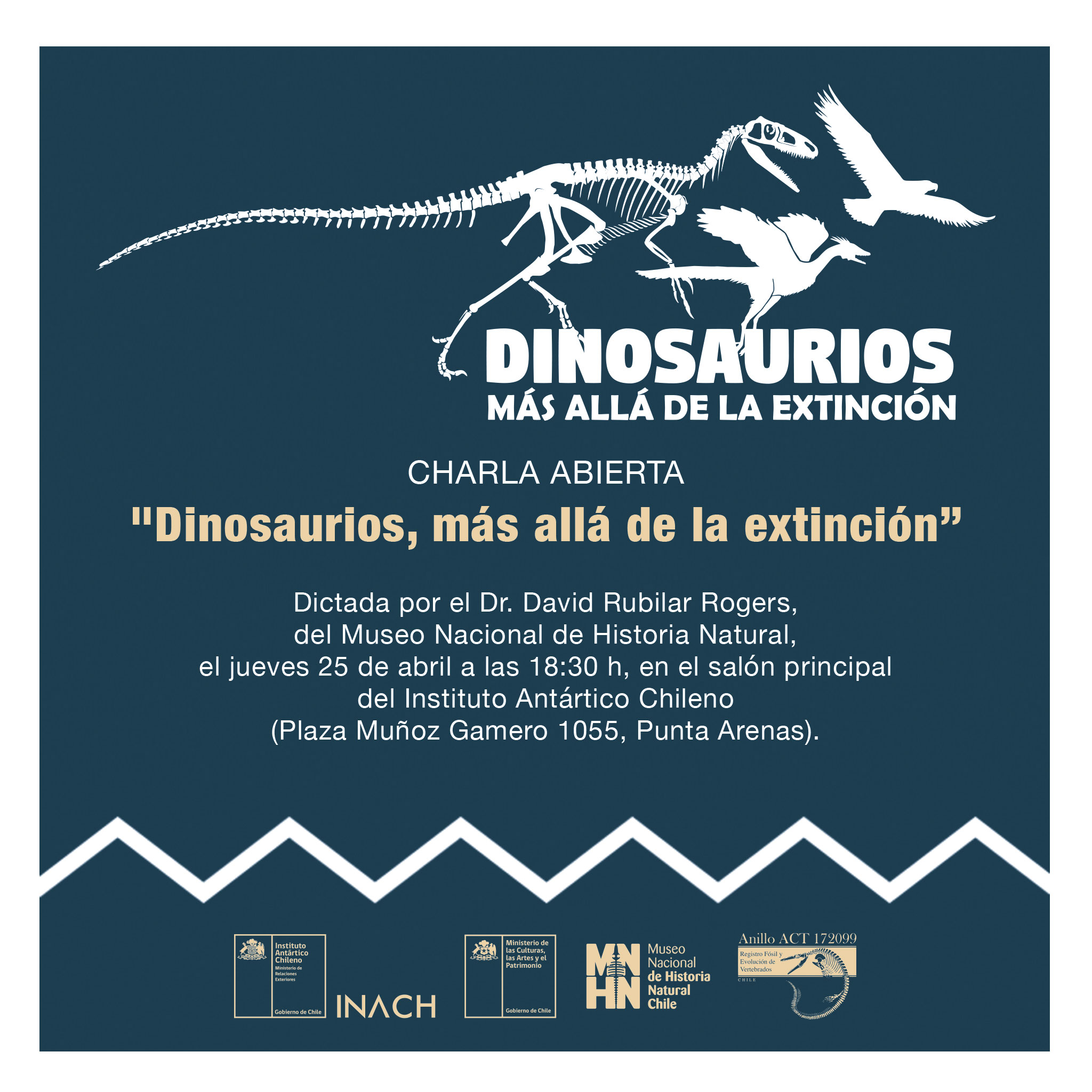 Charla «Dinosaurios, más allá de la extensión» en el INACH de Punta Arenas