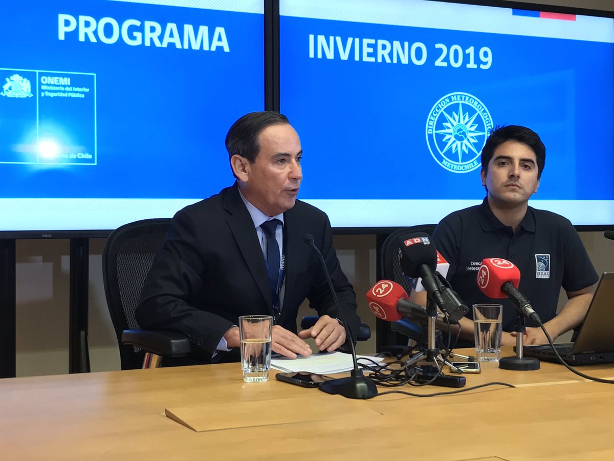 ONEMI y Dirección Meteorológica dan inicio a Programa de Invierno 2019