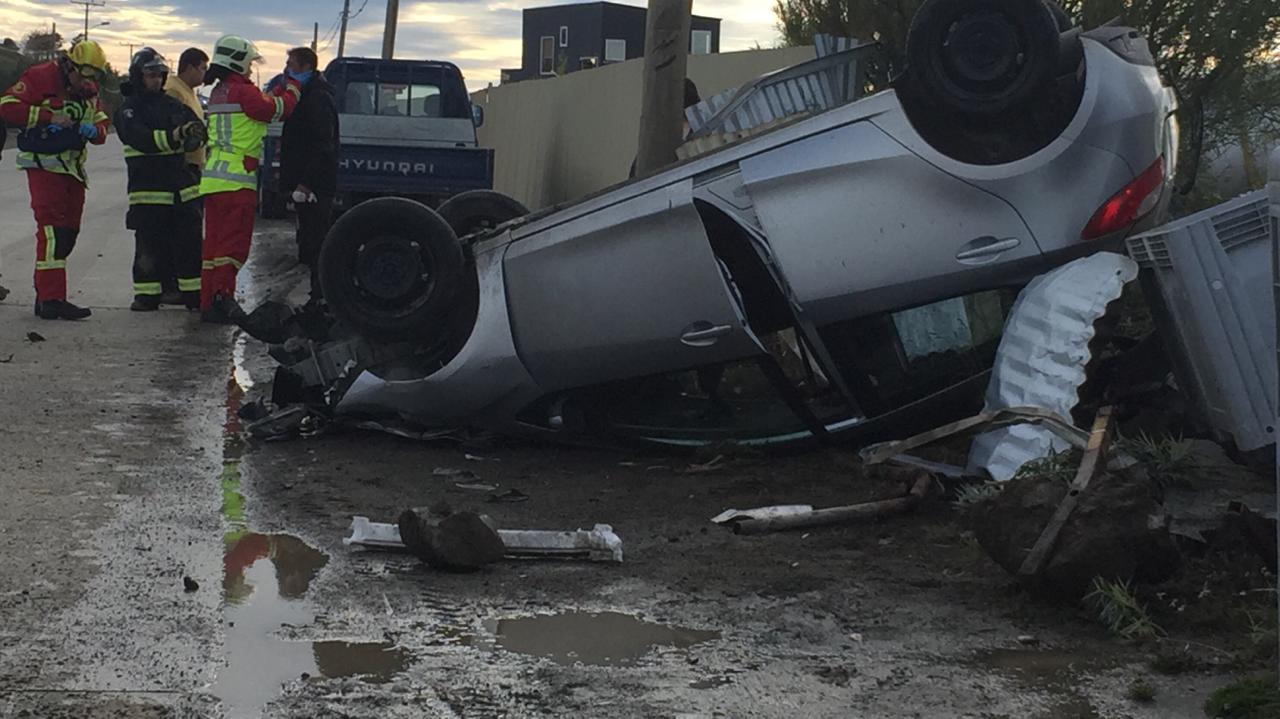 Volcamiento en la ruta 9 Sur dejó una persona con lesiones leves