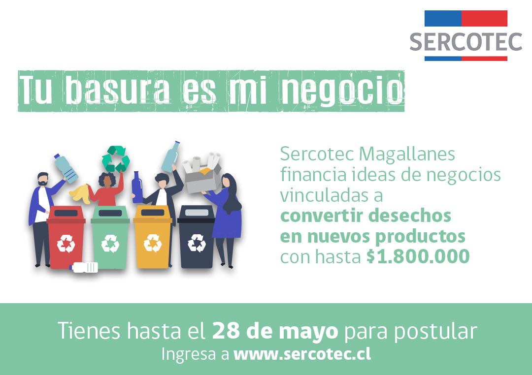 SERCOTEC abre línea de fondos concursables «Tu basura es mi negocio»