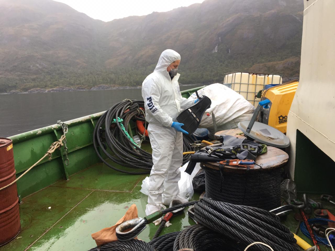 PDI realizó diligencias por muerte de buzo profesional en un centro de cultivo de salmones en Ultima Esperanza