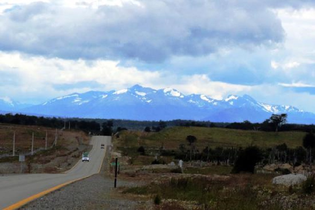 Escarcha en ruta 9 entre Natales y Punta Arenas